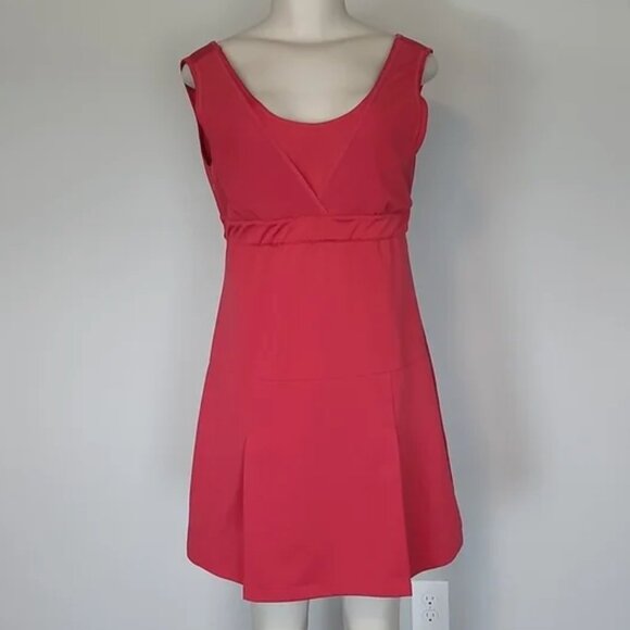 Athleta coral v-back no sleeve dress L - Picture 1 of 8